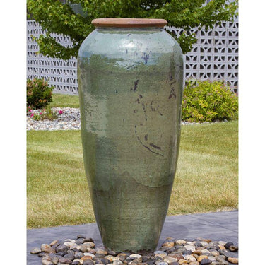 Tuscany FNT50491 Ceramic Triple Vase Complete Fountain Kit Vase Fountain Blue Thumb